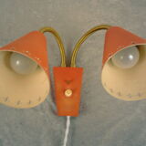 Midcentury double wallamp by Erik Wärnå for EWÅ, Värnamo, Sweden. 1950's.