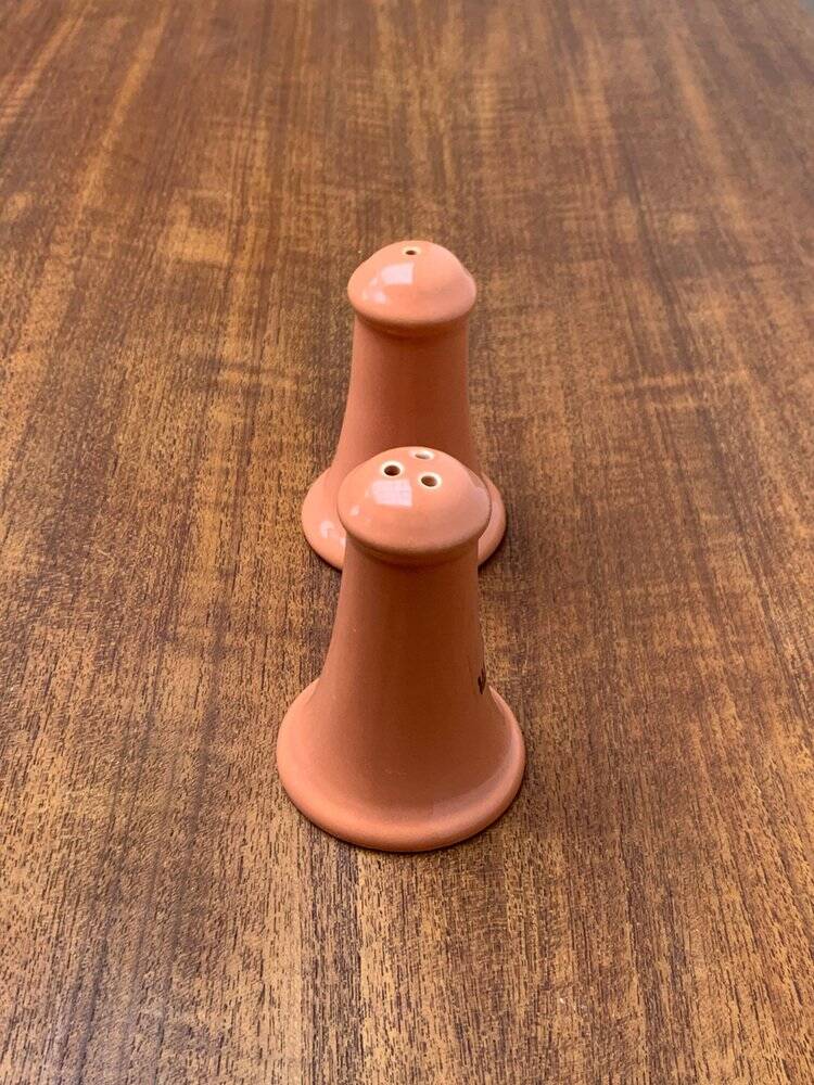 Postmodern ceramic salt and pepper shakers by Gallo Design for Villeroy & Boch, set of 2.