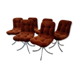 Suite of 6 chairs of italian vintage design year 1970