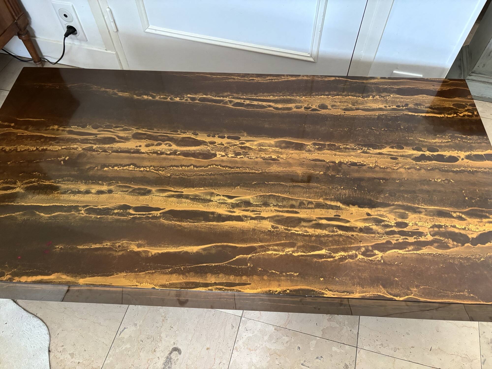 vintage coffee table from the 1970s known as Solar Eruption by Lefevre Roset