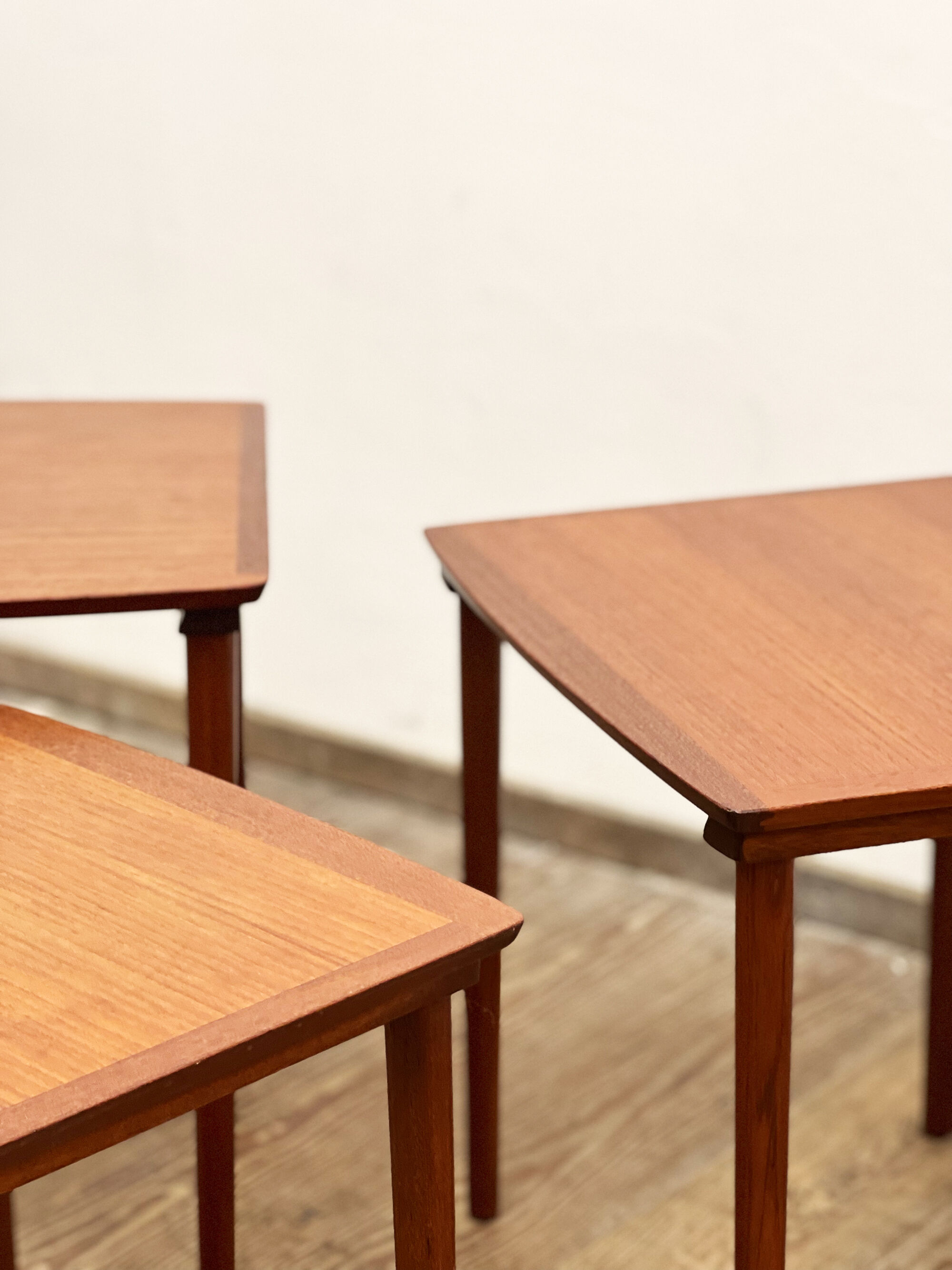 Set of Danish Mid Century Teak NestingTables, Coffee or  Sofa tables, Denkmark1950s