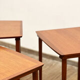 Set of Danish Mid Century Teak NestingTables, Coffee or  Sofa tables, Denkmark1950s