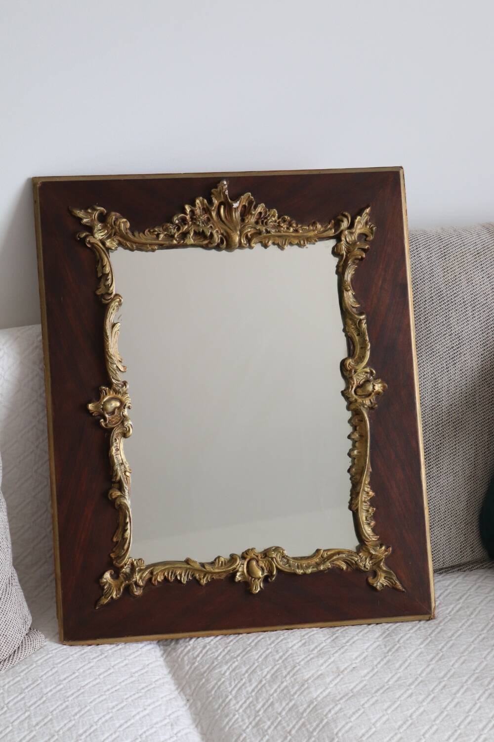 Old wooden and stucco mirror