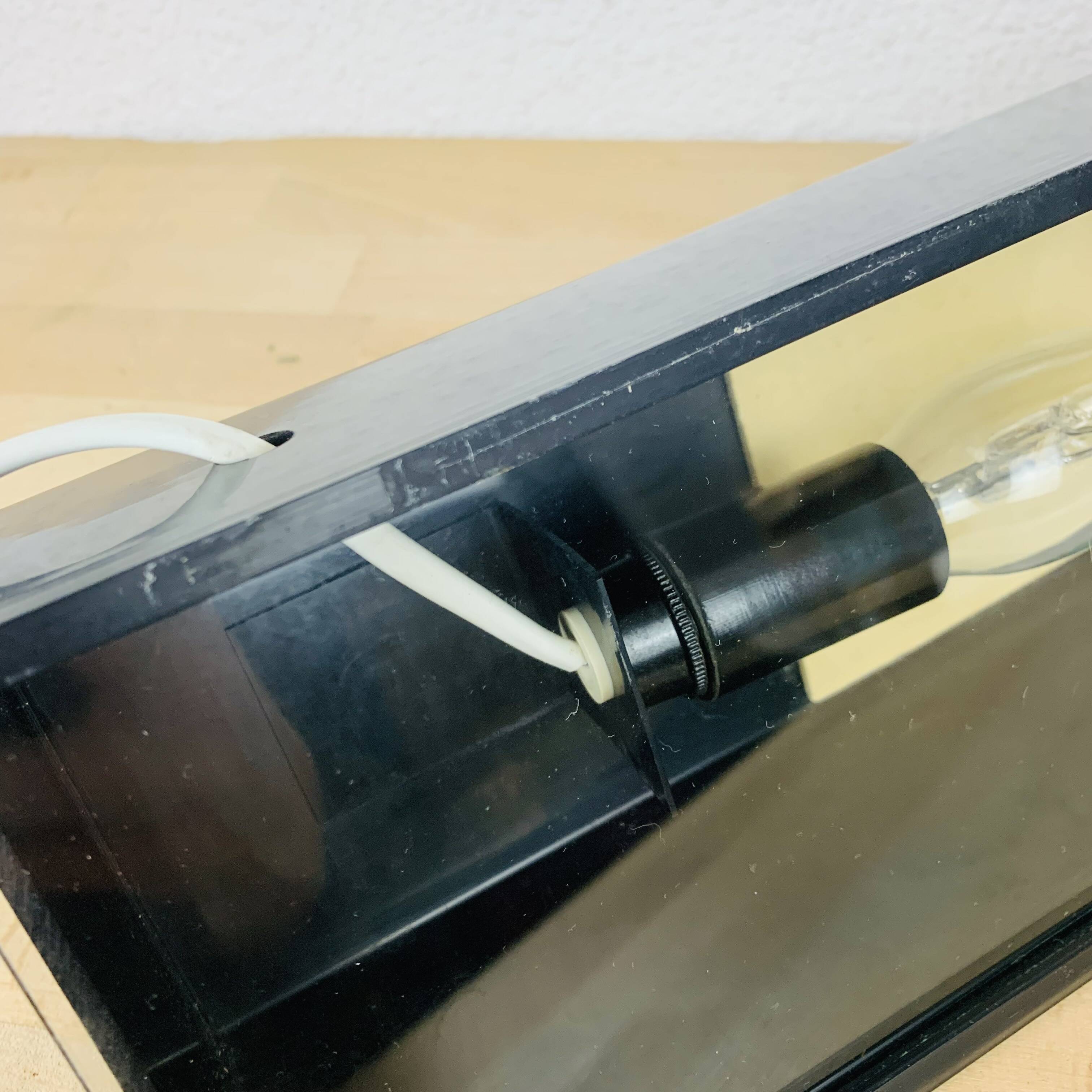 70s geometric glass lamp