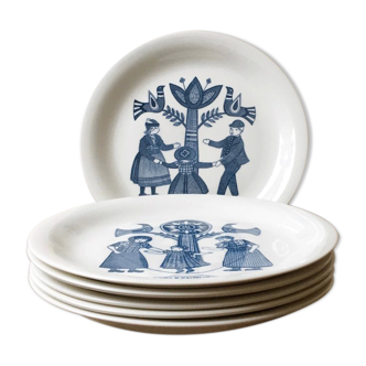 6 assiettes vintage