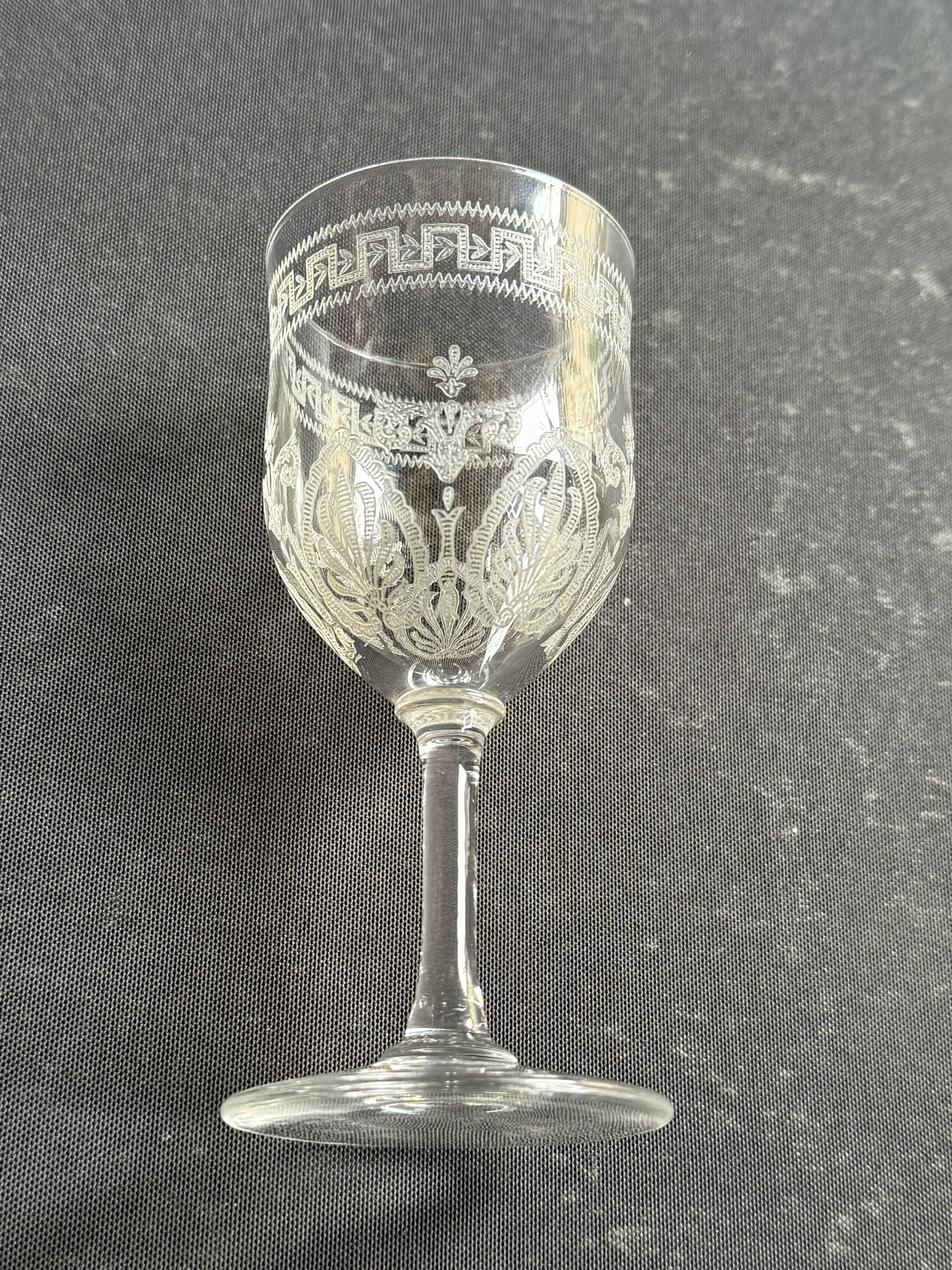 6 White wine glasses – Saint Louis Pasteur service