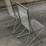 Paire de chaises Wire Till Behrens design annees 80