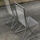Paire de chaises Wire Till Behrens design annees 80