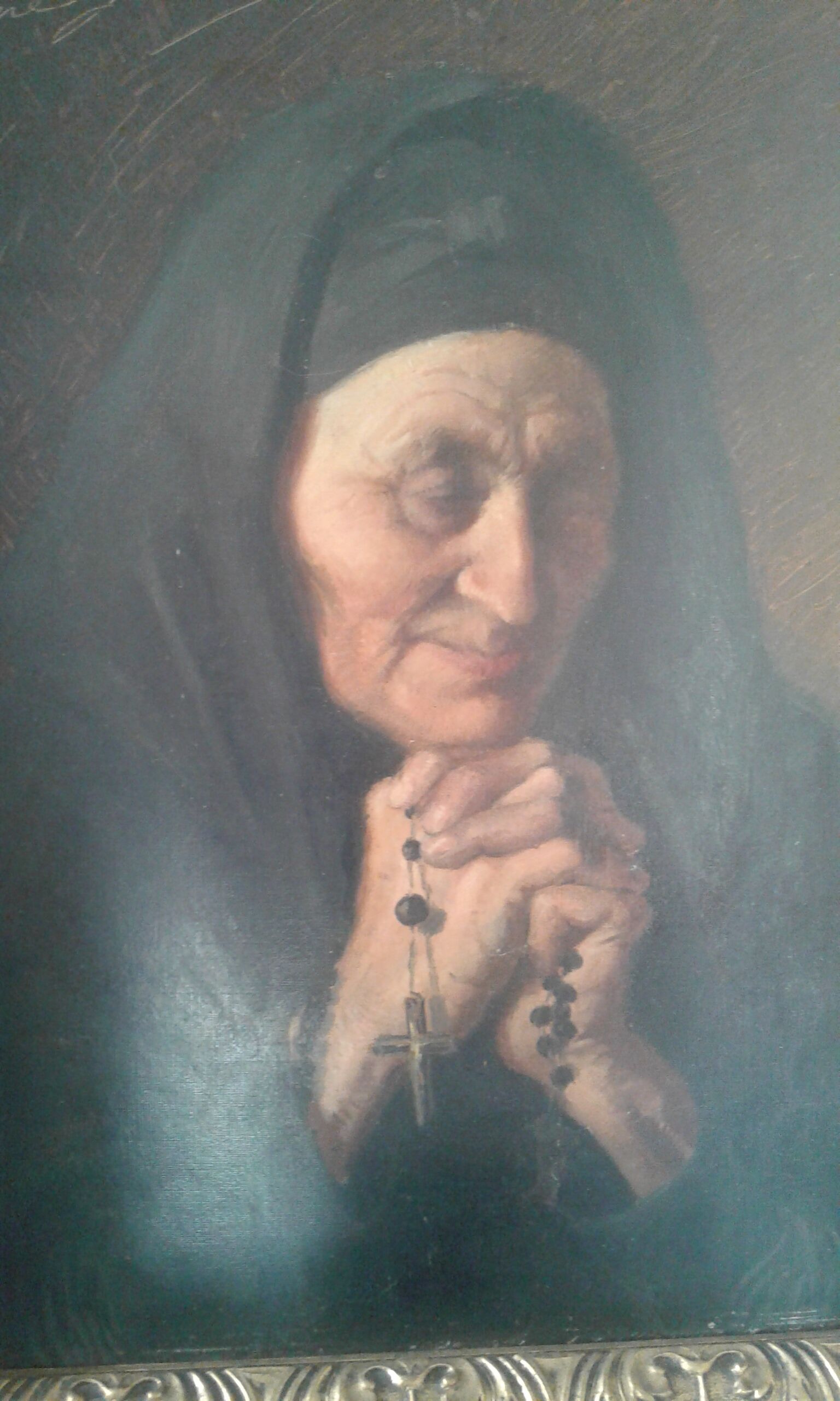 Painting Old,old lady portrait