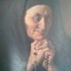 Tableau ancien portrait vieille dame