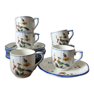 Gien Cups Birds of Paradise