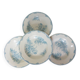 4 vintage deep plates in ironstone by L&G model Oeillets 220520