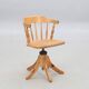 Rotating chair with turned wooden bar, 5-star base, US