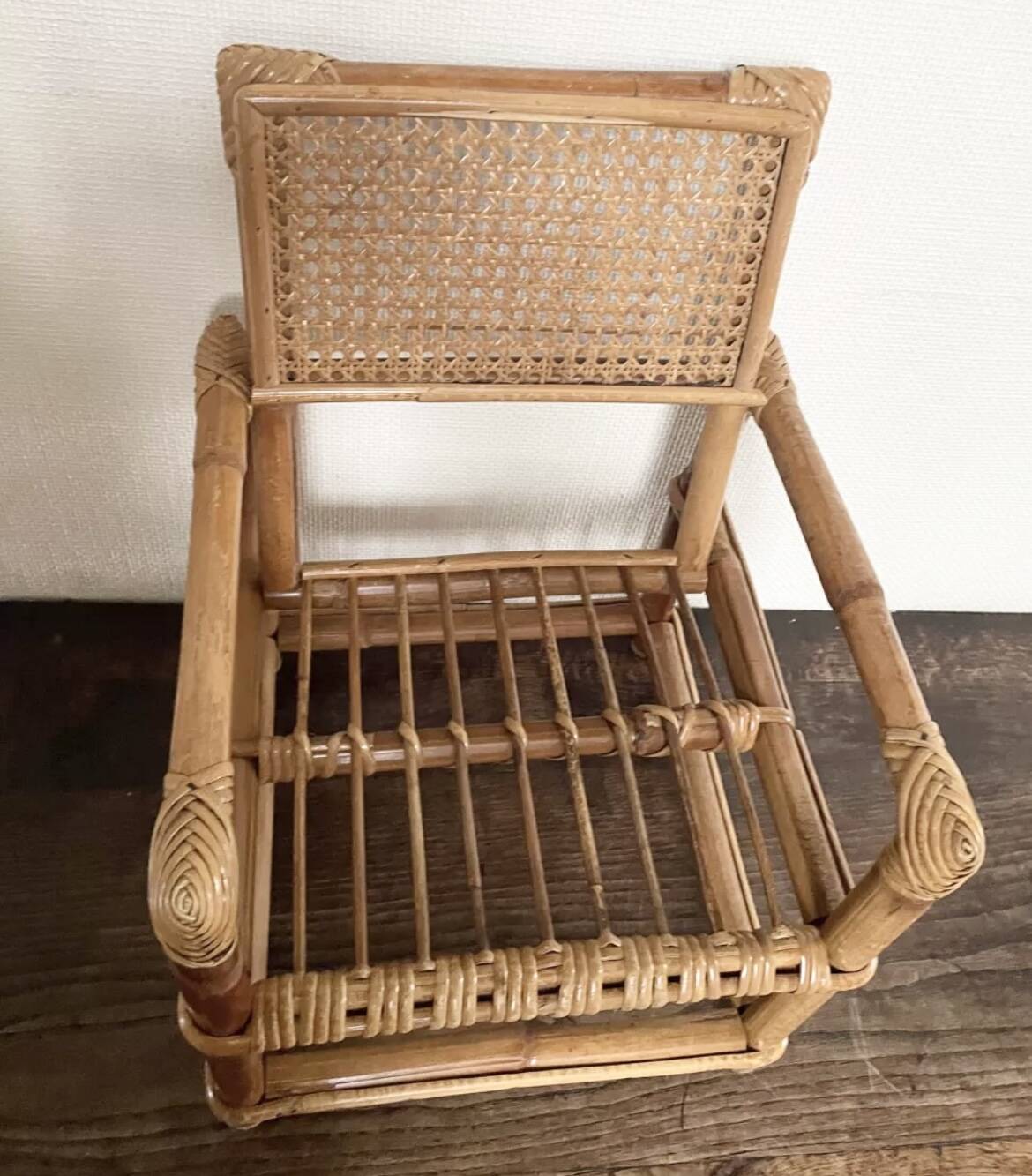 Children's rattan armchair
