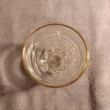 Set of small glasses with gold edging