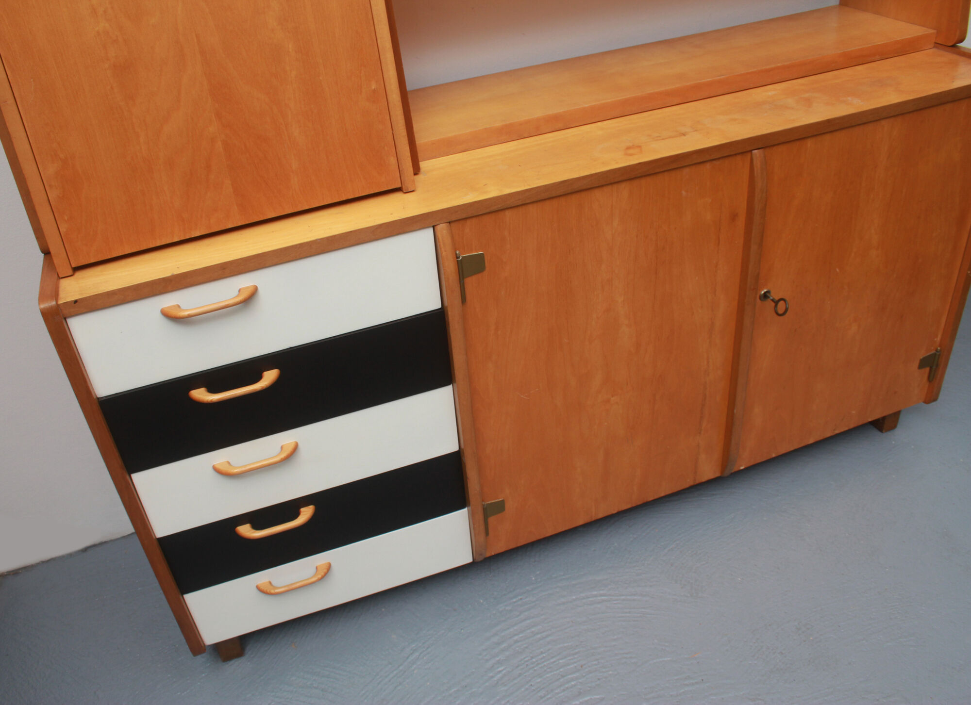 1950s Cherry Wood Secretary, Sideboard by WK