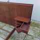 Vintage Scandinavian teak adult bed from the 60s and 70s bedside table.