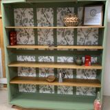 Sage green bookcase