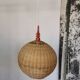 Suspension boule en rotin