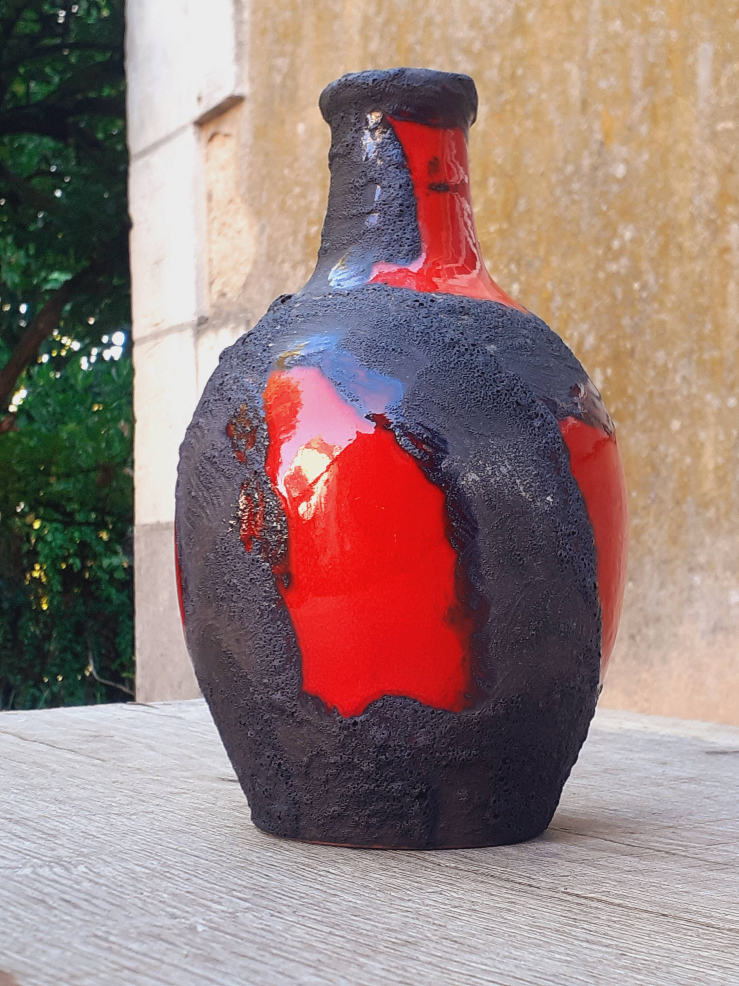 Vase en céraique année 60/70 Fat Lava Marei