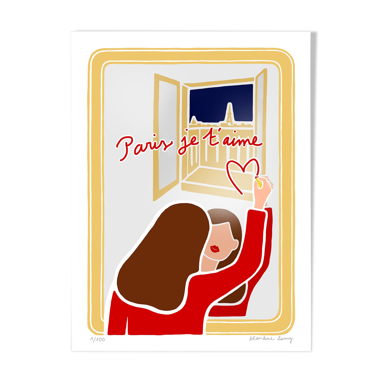 Illustration "Paris I love you"