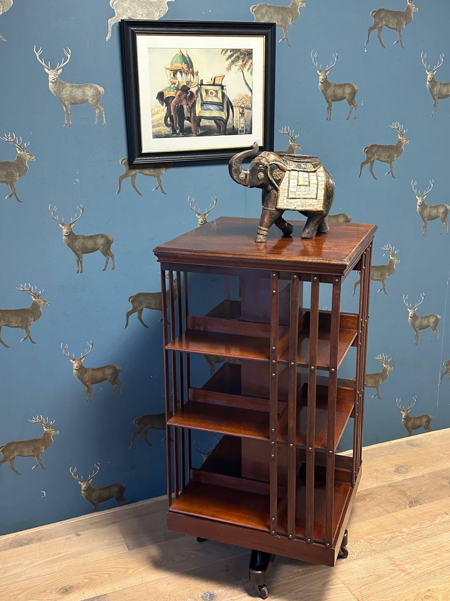 Antique revolving bookcase