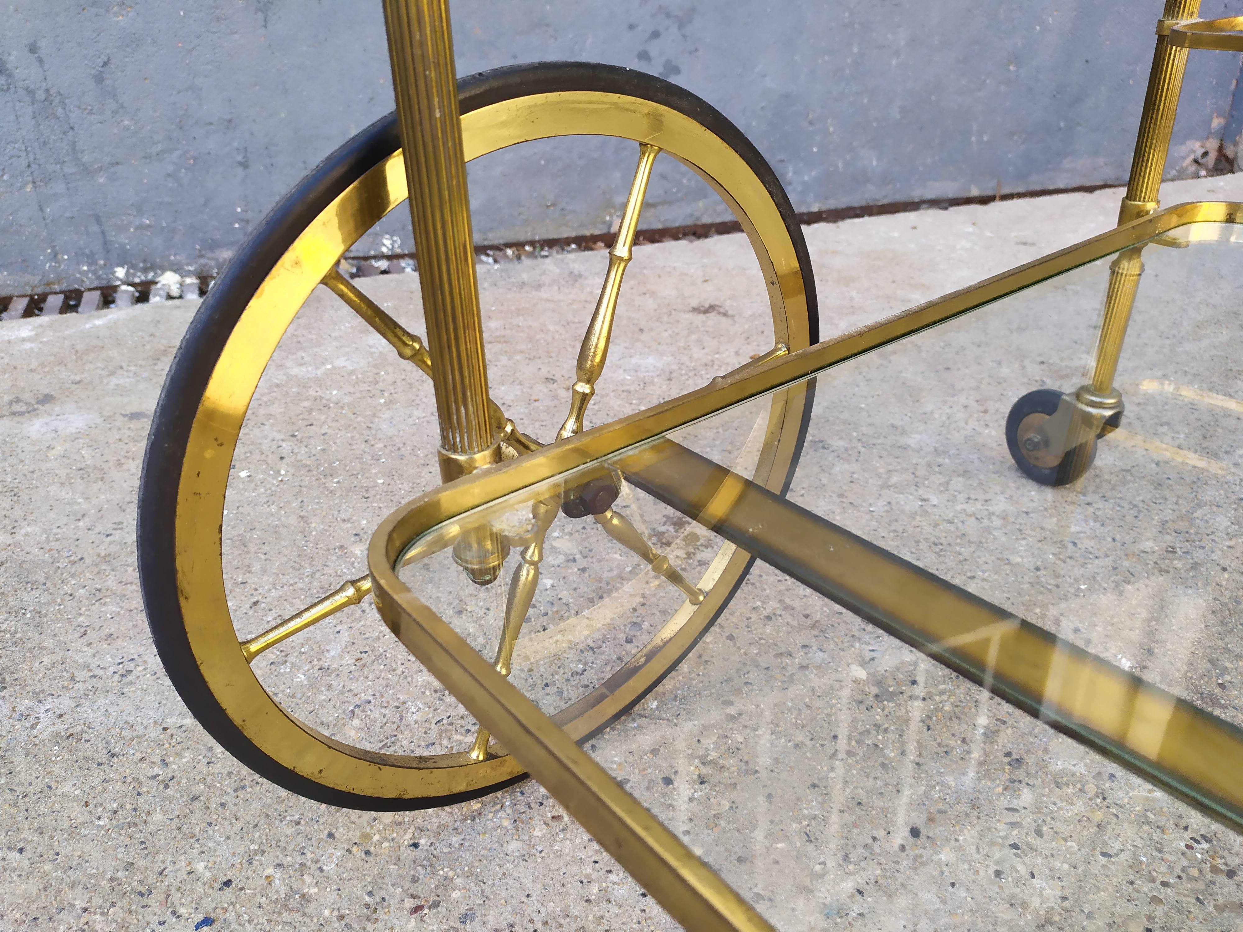Golden brass cart