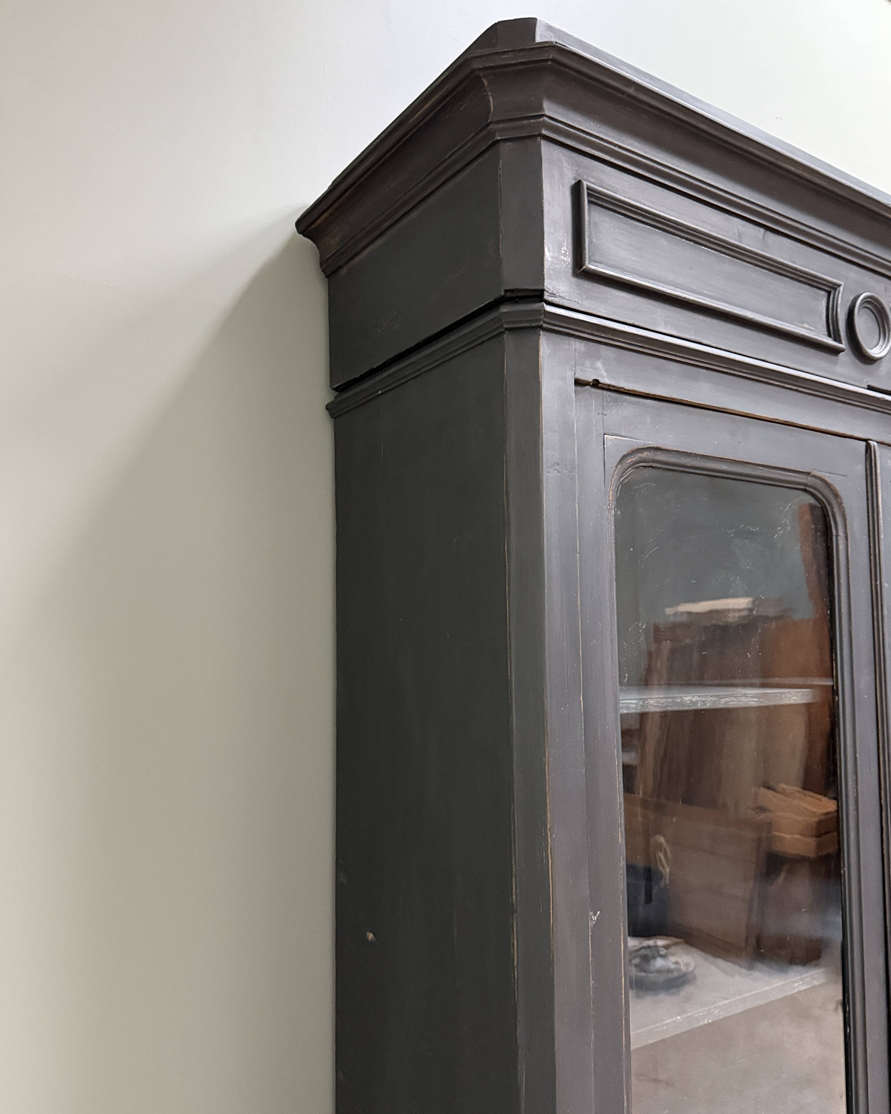 Louis-Philippe style black patina sideboard (restored)