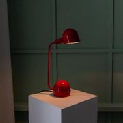 Red painted-metal desk lamp by Barbieri & Marianelli for Tronconi, 1980s Italian Memphis Postmodern design