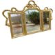 Miroir triptyque en bois doré et sculpté