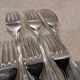 6 silver-plated dessert forks by Christofle, Albi pattern