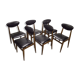 6 Teak chairs with oval back