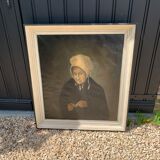 Portrait of Lady signed "The Knitter"