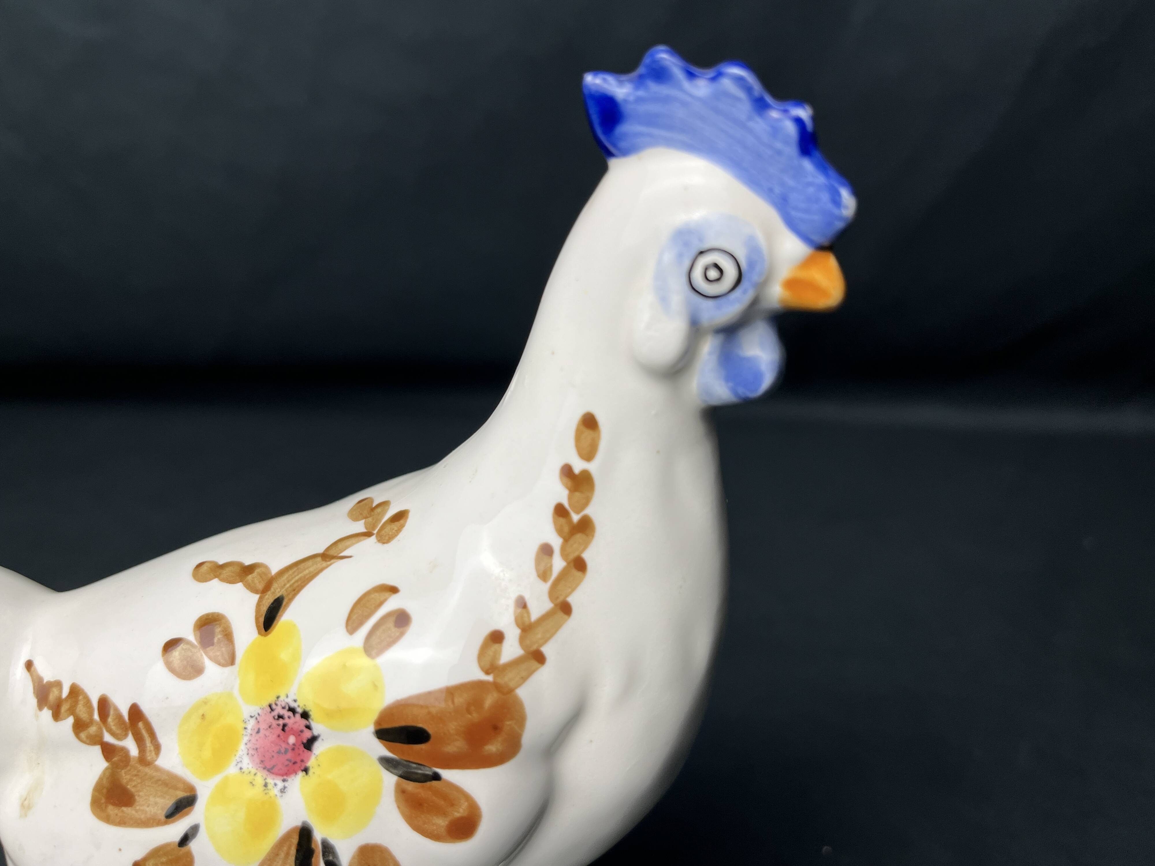 Collection, 20th century glazed terracotta rooster piggy bank