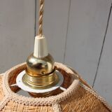 Realectrified rattan flower suspension