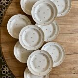 Set of 10 vintage Limoges porcelain soup plates