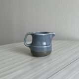 Small sauce boat, blue speckled ceramic creamer