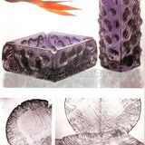 Amber Plate Jute by Pavel Panek / Glass Union / Czech Republic / 1977