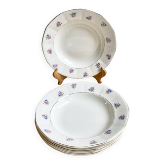 6 Digoin soup plates