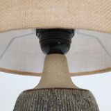 Handmade Søholm ceramic table lamp with jute lampshade / Danish Design