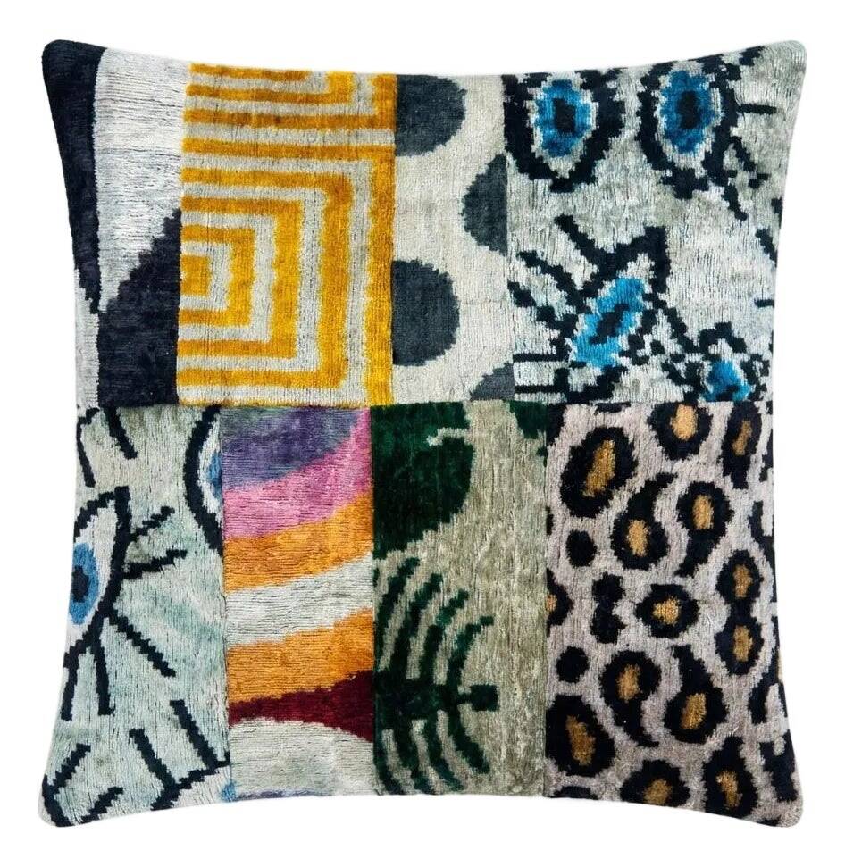 Vintage ikat cushion cover 51x51 cm