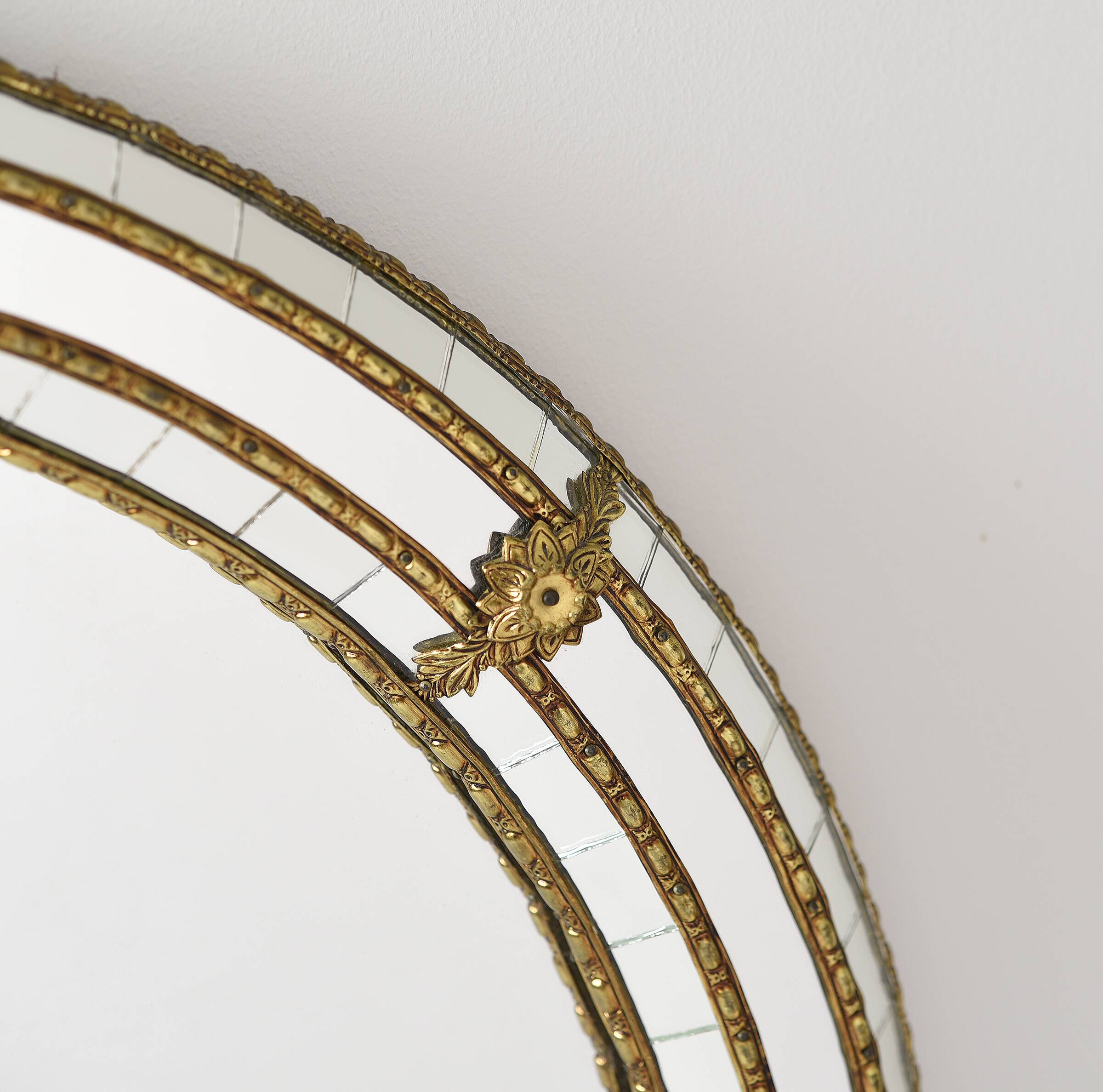 Large Authentic Vintage Venetian Mirror – Hollywood Regency Style