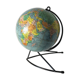 Globe terrestre Girard Barrère 27cm vintage 1960