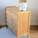 Commode vintage rénovée, années 50 60, chêne blond 