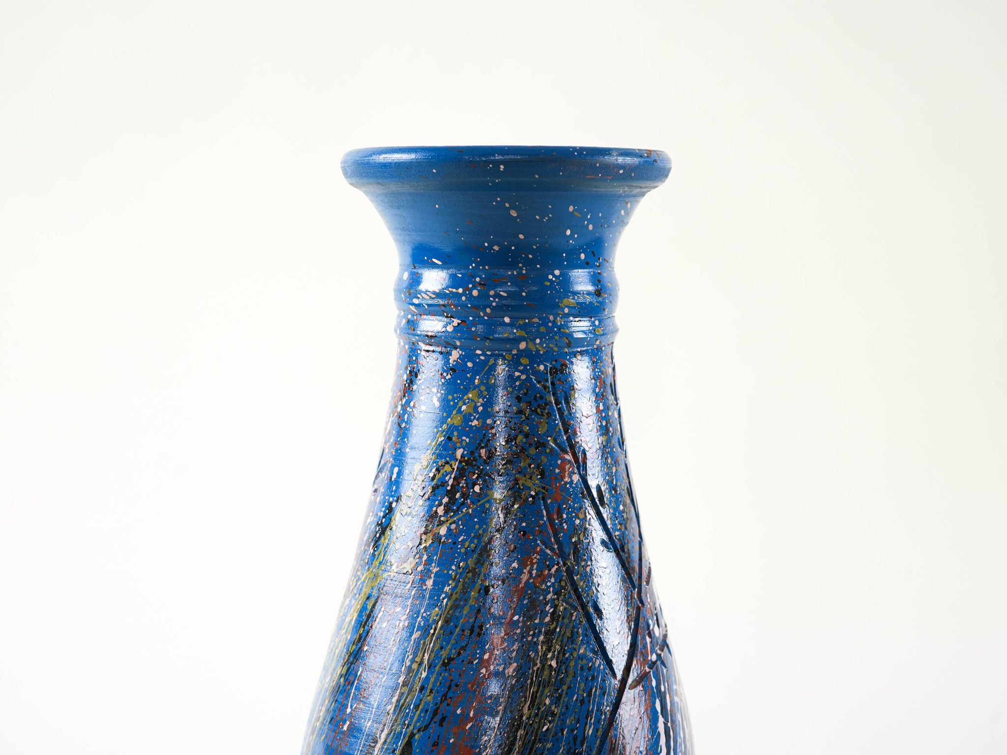 Blue ceramic vase, Danish design, 1970s, made in Denmark