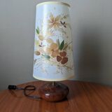Bohemian country decoration bedside lamp with vintage dried flower lampshade