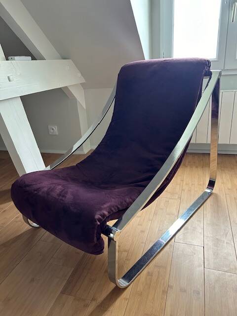 Vintage armchair & ottoman 70s