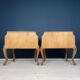 Vintage wooden bedside tables, Italy, 1950s, set of 2