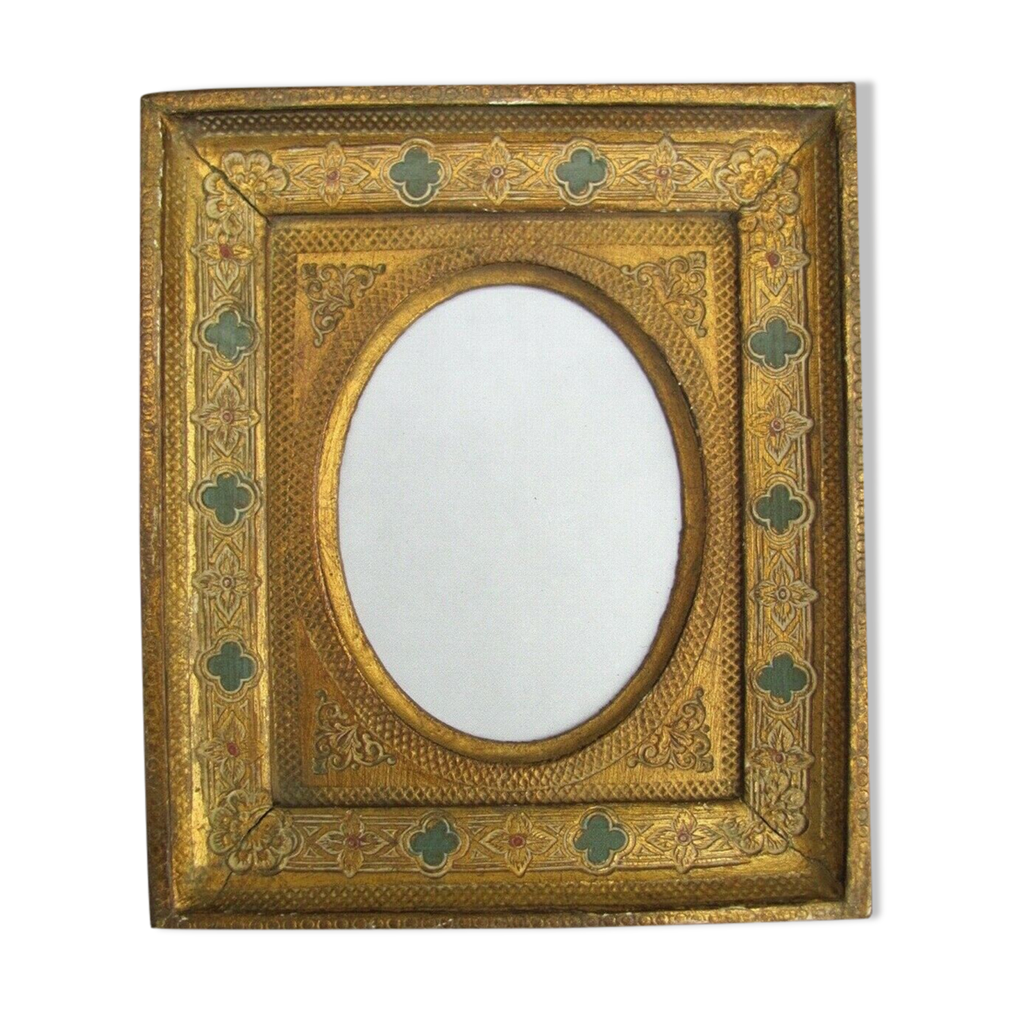 Photo frame - medallion - gilded wood
