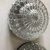 Glass ceiling light circa 1960
